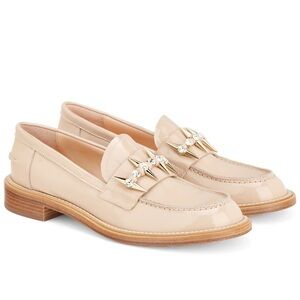 Acne Beige Loafers with Studded Detail